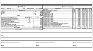 Costing sheet